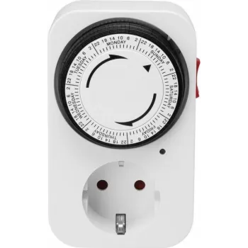 Sygonix SY-5045304 analoge weektijdschakelaar 3680 W IP20 wit