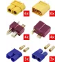 Reely RE-6699867 XT60 naar T-plug en EC3 verguld Y-splitter-adapterkabel