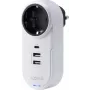 Sygonix SY-4512996 tussenstekker met USB, wit