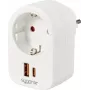 Sygonix SY-6713236 stekkeradapter met 2 USB-aansluitingen, type F, 3680 W, wit