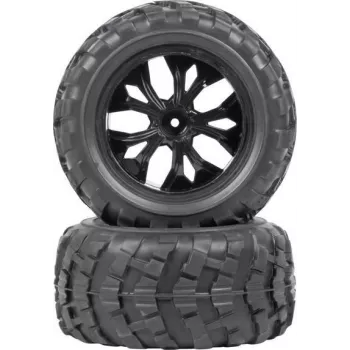 Reely RE-7083018 complete wielen voor Rhino 2 (2 stuks, 1:10, 12mm zeskant)