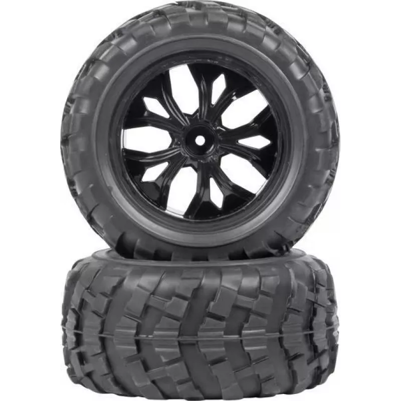 Reely RE-7083018 complete wielen voor Rhino 2 (2 stuks, 1:10, 12mm zeskant)
