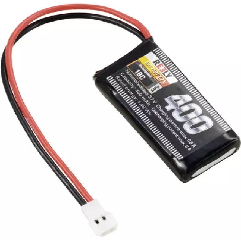 Reely LiPo accupack 3,7V 400mAh 1S 10C softcase platte stekker RE-7845951