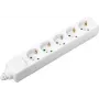 SYGONIX SY-4744418 3-voudige Schuko-stekkerdoos, 1,5 m kabel, wit, zonder schakelaar
