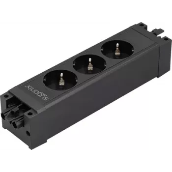 Sygonix SY-6872234 3-voudig stopcontactmodule zonder schakelaar zwart