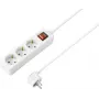 Sygonix SY-7042484 3-voudig stopcontactblok met verlichte schakelaar, wit, 1,5m kabel, schuko, 16A, 3680W