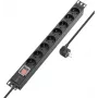 Sygonix SY-5799002 19 inch 8-voudig schuko rackmontage-stopcontactblok, 1U, zwart