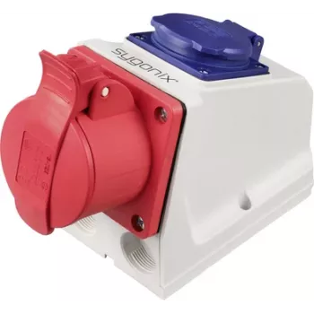 Sygonix SY-6271370 CEE-wandcontactdoos 16 A 5-polig 415 V/AC IP44 rood