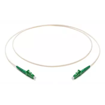 Corning LC/APC naar LC/APC single-mode OS2 simplex glasvezel-patchkabel, 2,0 mm, wit, 20 m F222201J1Z20020M