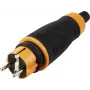 Sygonix SY-6618478 Schuko veiligheidsstekker TPE PC 250 V/AC zwart oranje IP44