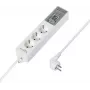 Sygonix SY-4675078 stekkerdoos met digitale timer, 3 Schuko-stopcontacten, 1,5 m kabel, wit