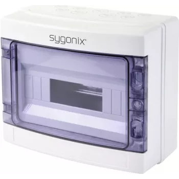 Sygonix SY-5491854 Opbouw-kleinverdeler, 12 modules, 1 rij, Wit