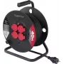 Sygonix SY-10236132 Kabelhaspel 25 m H05VV-F 3G1.5 4 Schuko-stopcontacten zwart