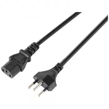 Sygonix SY-5243896 Koudapparaat-aansluitkabel CEE 7/7 naar IEC C13 haaks 5 m zwart