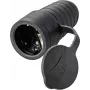 Sygonix SY-5806882 Schuko-koppeling rubber 250 V/AC zwart IP44