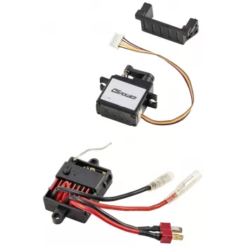 Reely RE-8705337 elektronica-set voor Carbon Fighter III (2,4 GHz ontvanger, 40A borstel-rijregelaar, stuurservo)