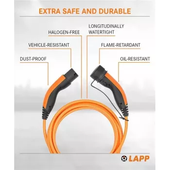 LAPP Type 2 EV-laadkabel 11 kW 3m oranje 75743