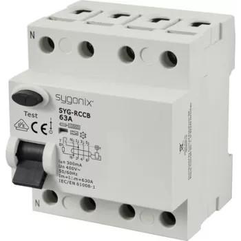 Sygonix SY-6438024 aardlekschakelaar 4-polig 63A 300mA type A 10kA 400V AC