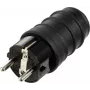 Sygonix SY-6618468 Schuko-stekker TPE 250 V/AC zwart IP44