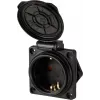 Sygonix SY-6746374 Schuko-stopcontact IP44 zwart