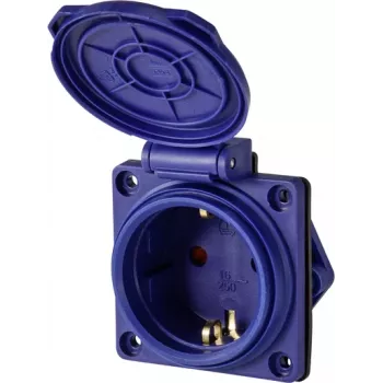 Sygonix SY-6746376 Schuko-stopcontact IP44 blauw