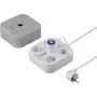 Sygonix SY-6788330 4-voudig Schuko-kubusstopcontact grijs/wit