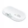 Beurer BY90 slimme babyweegschaal met Bluetooth, 20 kg capaciteit, 5 g nauwkeurigheid, gewelfd weegvlak, LCD-display, wit