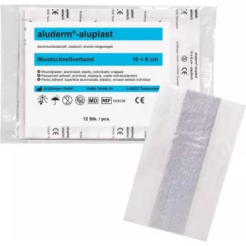 SÖHNGEN aluderm®-aluplast elastische wondpleisterrol, 6 cm x 1 m, steriel, afzonderlijk verzegelde delen