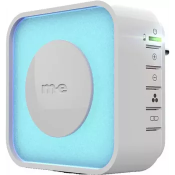 m-e modern-electronics 41308 draadloze deurbelgong ontvanger met verlichte LED-ring, wit