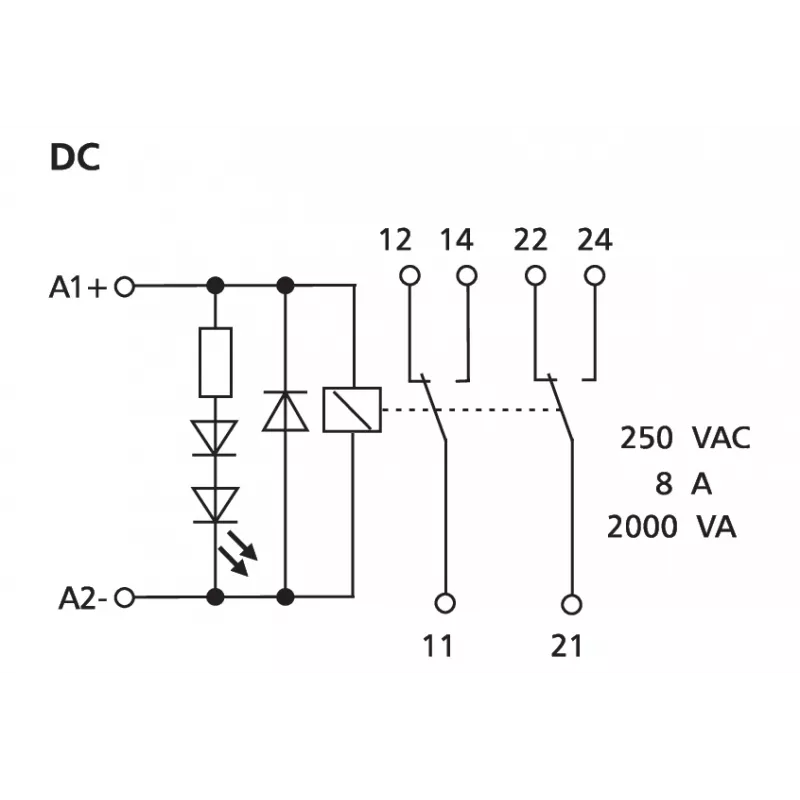 METZ CONNECT 11051025 vermogensrelaismodule 24 V DC, 1 CO, 16 A, DIN-rail, zwart/oranje