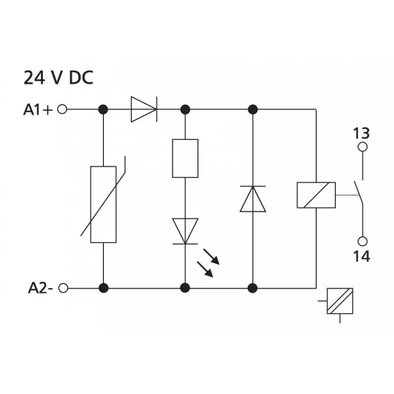 METZ CONNECT KRA-M4/1 interfacrelaismodule, 4 wisselcontacten, 24 V AC spoel, 250 V AC, wit 11061325