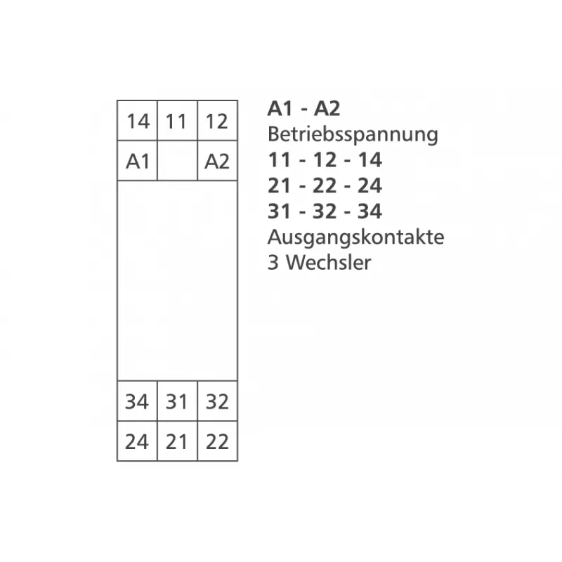 METZ CONNECT KRA-S12/21-21-21 koppelrelais, 24 V AC spoel, 3 wisselcontacten, wit 11060913