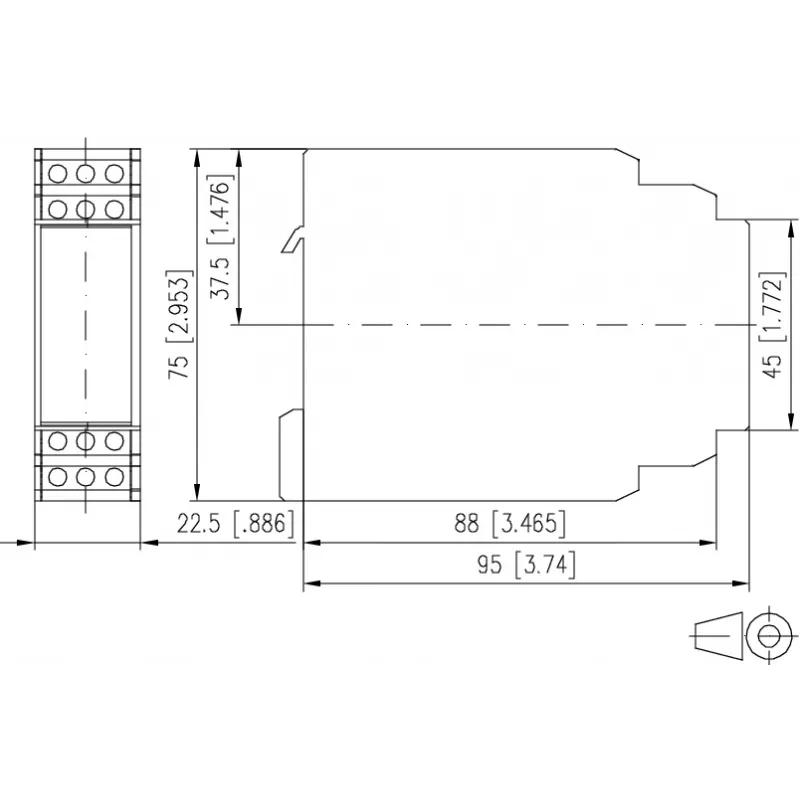 METZ CONNECT KRA-S12/21-21-21 koppelrelais, 24 V AC spoel, 3 wisselcontacten, wit 11060913