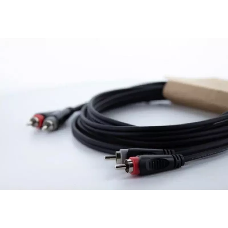 Cordial 14836 RCA audiokabel 2x RCA plug naar 2x RCA plug 1,5m zwart