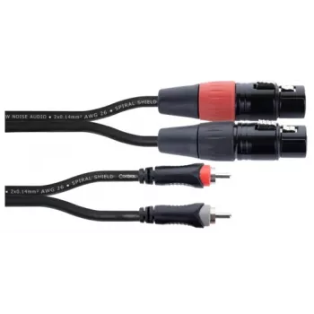Cordial EU 3 FC XLR naar RCA audiokabel 3 m zwart 14853