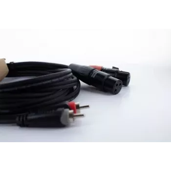 Cordial EU 3 FC XLR naar RCA audiokabel 3 m zwart 14853