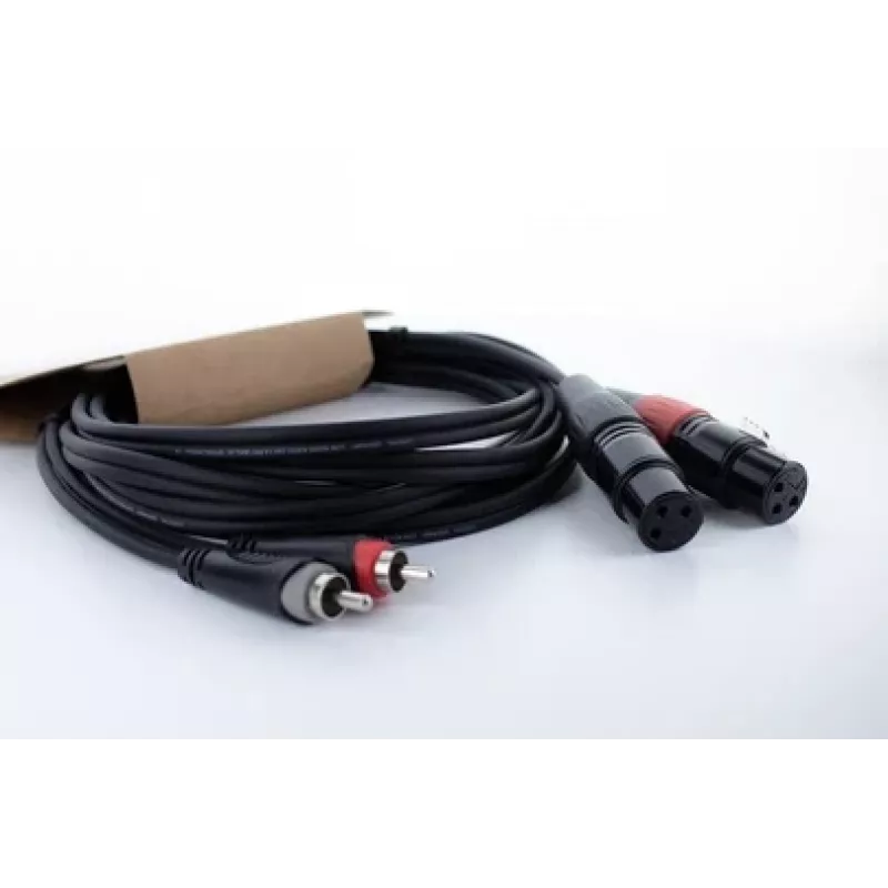 Cordial EU 3 FC XLR naar RCA audiokabel 3 m zwart 14853