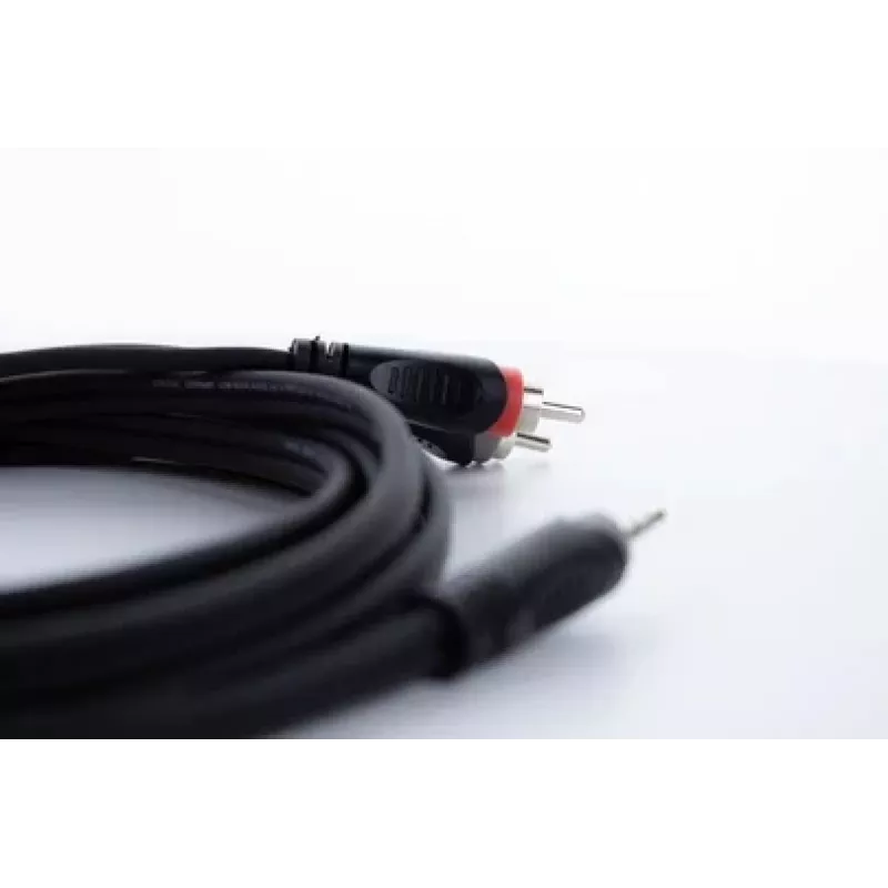 Cordial 14854 3,5mm jack naar 2x RCA audio Y-adapterkabel 1m zwart