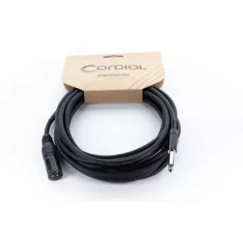 Cordial EM 10 MP XLR naar 6,3 mm mono jack audiokabel 10 m zwart 14754