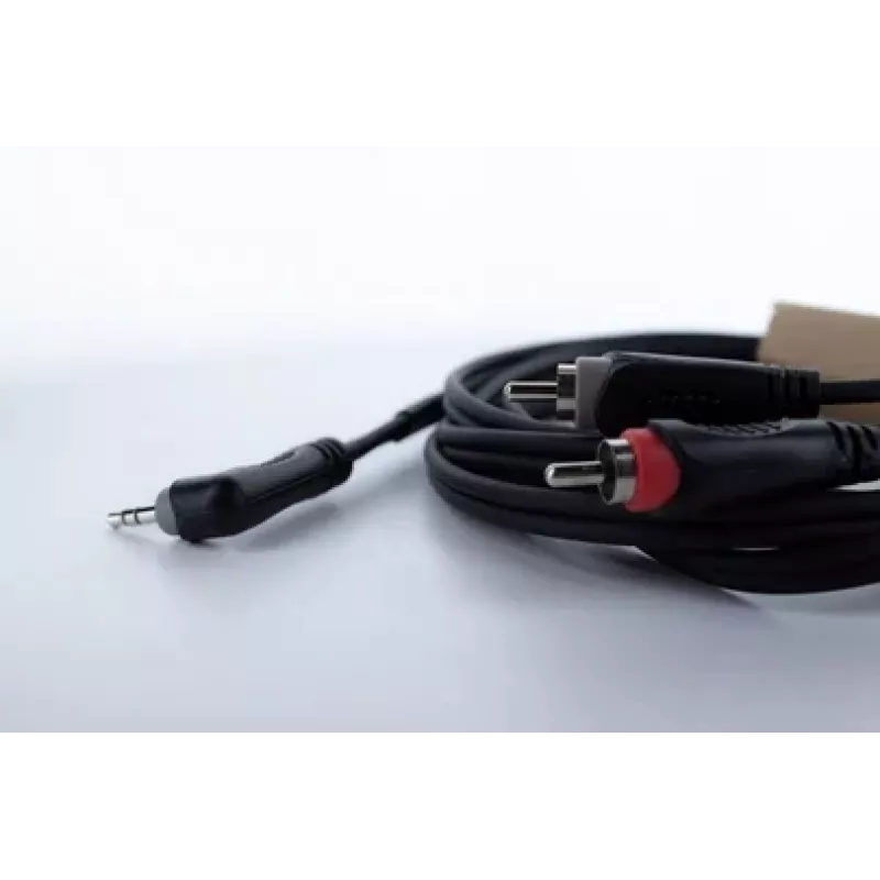 Cordial 14861 3,5mm jack naar 2x RCA audio Y-adapterkabel 5m zwart