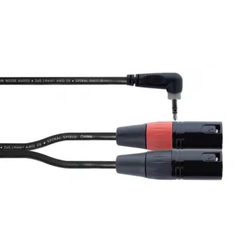 Cordial EY 1.5 WRMM XLR Y-adapterkabel 3,5mm TRS naar 2x XLR stekker 1,5m zwart 14874