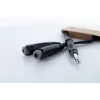 Cordial 14882 6,3mm stereo jack Y-adapterkabel, 1x stekker naar 2x bus, 0,3m, zwart PVC