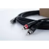 Cordial 14855 3,5mm stereo jack naar 2x RCA audio-Y-adapterkabel, 1,5m, zwart