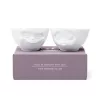FIFTYEIGHT PRODUCTS T012201 schaaltjesset 200ml grijnzend & kussend wit porselein