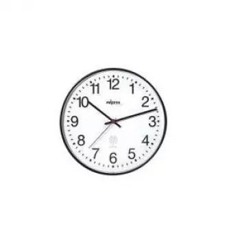 PEWETA radiowandklok 30cm zwart kunststof slepend uurwerk 51.130.312