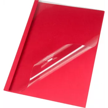 LMG thermobindmappen A4 rood lederlook 1,5 mm rug, 50 blad capaciteit, 50-pack LMG-BMDLM-RO-R1,5