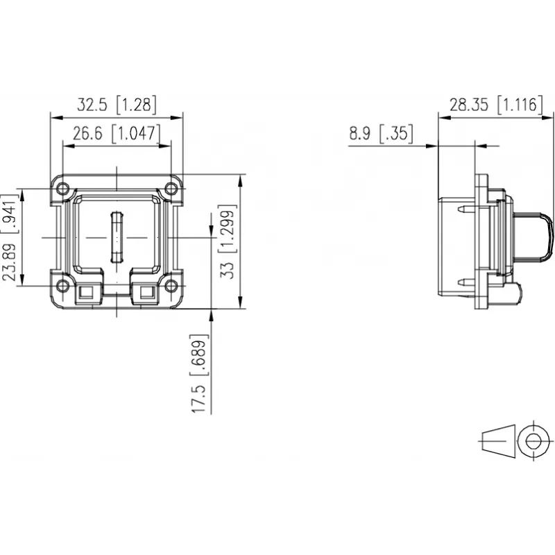METZ CONNECT 1309413003-E montagekit voor C6Amodul RJ45 Keystone-modules