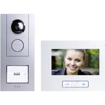 M-E MODERN-ELECTRONICS VISTUS VD ALU-6710 S bedraad videodeurbelsysteem, zilver 41174