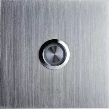 M-E MODERN-ELECTRONICS enkelvoudige deurbelplaat 41012 zilver 8-24 V AC/DC/1 A