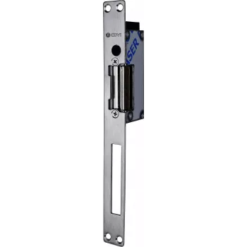 m-e modern-electronics F0513000024-B elektrische deuropener met mechanische ontgrendeling, fail-secure, 8-12V AC/DC, 3000 N houdkracht, inbouwmontage, grijs